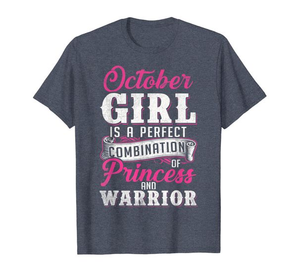 

october girl is a perfect combination of princess t shirt, White;black