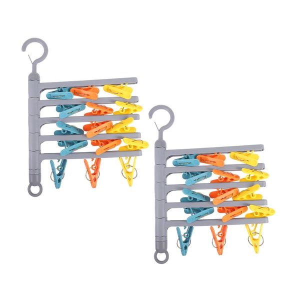

hangers & racks 2pcs sock drying rack rotating underwear laundry clothes hanger