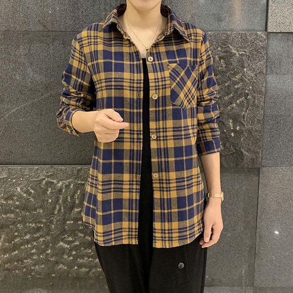 

women summer autumn plaid shirt blouse women's blouses & shirts, White