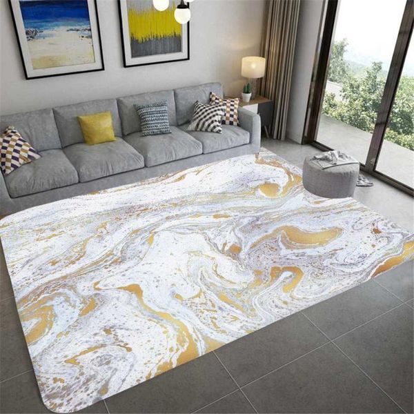

carpets 2021 modern marble pattern living room bedroom large carpet square floor mat kitchen non-slip decor