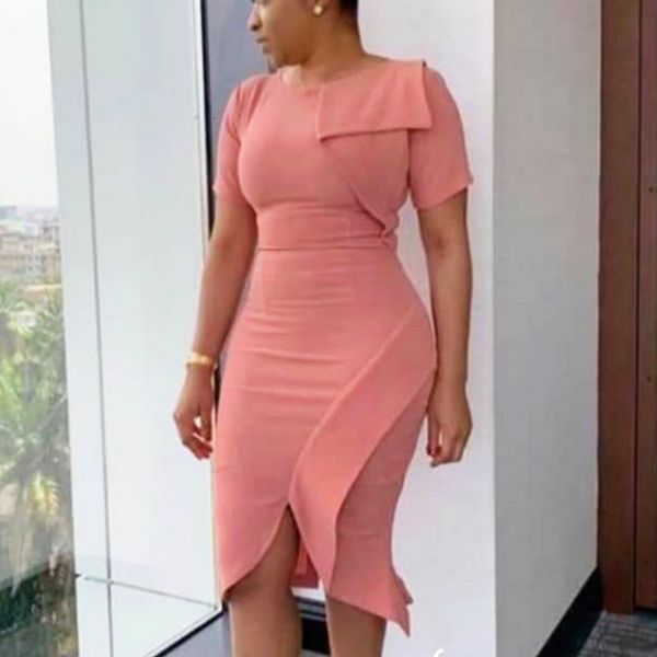 

two piece dress women pink o neck short sleeves slim skinny elegant classy office ladies work wear bodycon elastic female vestidos, White