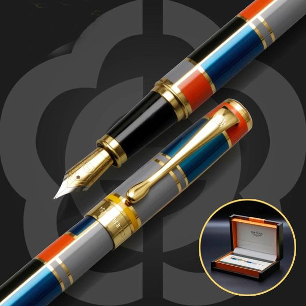 

iraurita fountain pen 0.5mm full metal golden clip luxury pens caneta stationery office school supplies gb46