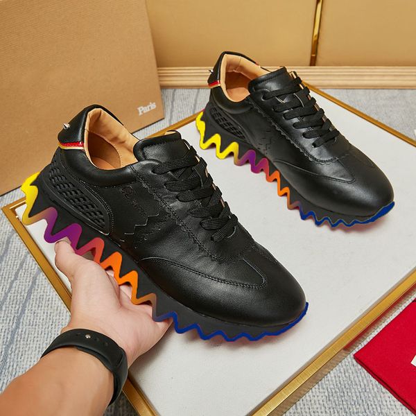 

red bottoms black trainer women mens shoes luxury shoe size 35-45 model ha03