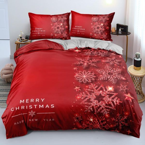

snowflake bedding sets duvet cover set quilt/comforter covers pillowcase king  full twin christmas bed linens bedspreads