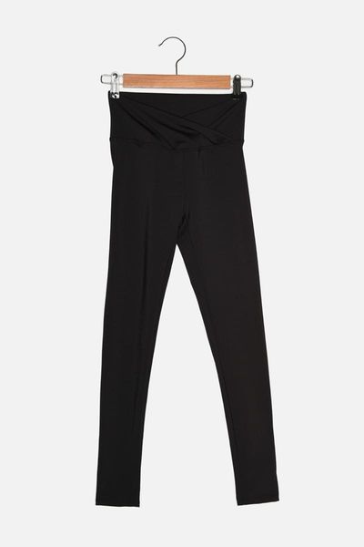 

women's leggings trendyol knitted fitness twoaw22ty0064, Black