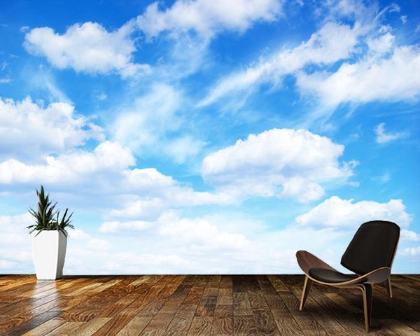 

wallpapers papel de parede blue sky white clouds landscape 3d wallpaper,living room bedroom ceiling kitchen wall papers home decor mural