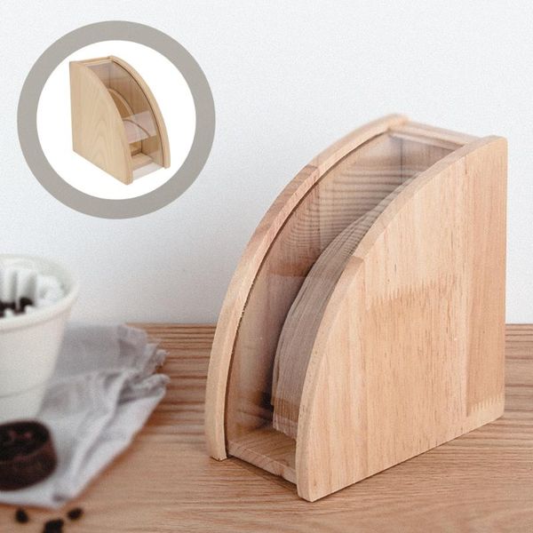 

coffee filters 1pc practical filter papers organizer sectorial storage stand paper box