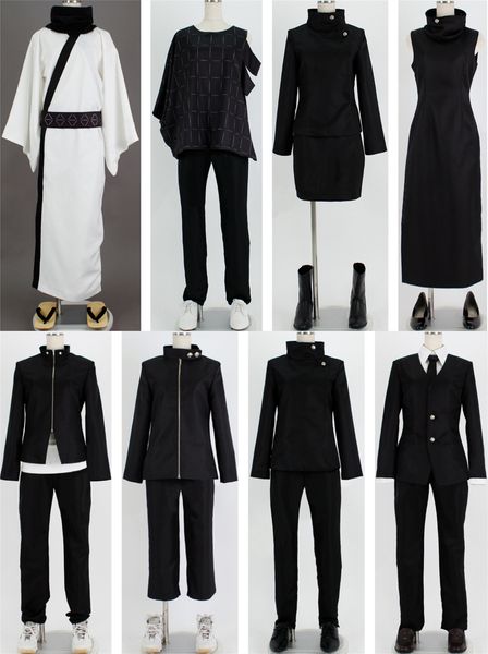 

jujutsu kaisen series all staff uniform cosplay halloween costumes, Black;red