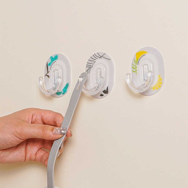 

style interting tracels hook door back hole strong adhive household plastic double wall storage cloth