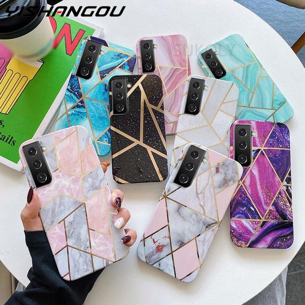 

lx brand plating geometric marble case for samsung s21 ultra s20 fe s10 s9 s8 plus note 20 a72 a52 a51 a71 a32 a42 a12 5g a50 m51 a31