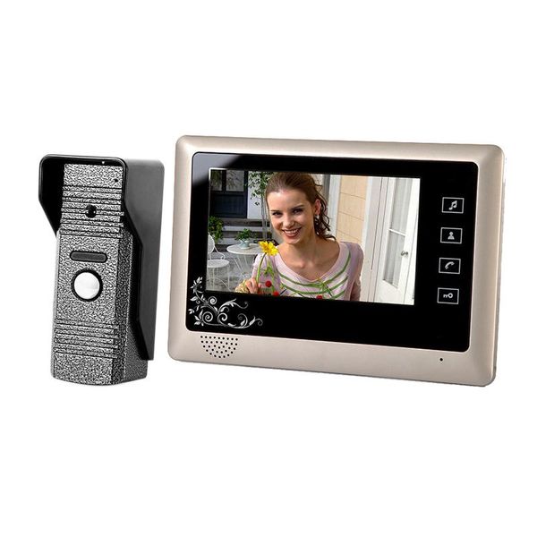 

video door phone doorbell intercom entry system kit with 1 camera monitor 7 inch wired intercome night vision phones