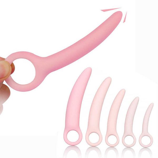 Articoli per il massaggio Nuovo arrivo Silicone Crescent Anal Plug G-Spot Massaggio Masturbazione femminile Dildo Butt Plug Giocattoli del sesso per le donne Uomini 5 dimensioni