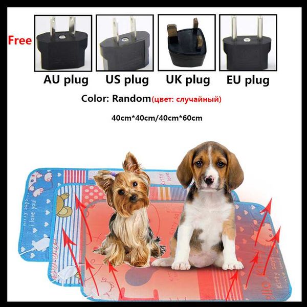 

kennels & pens 40cm*60cm/40cm*40cm pet heat mat electric heated blanket for puppy dog cat winter pad beds