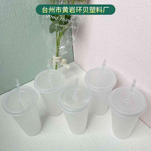 

straight transparent pp lightweight straw portable plastic cup