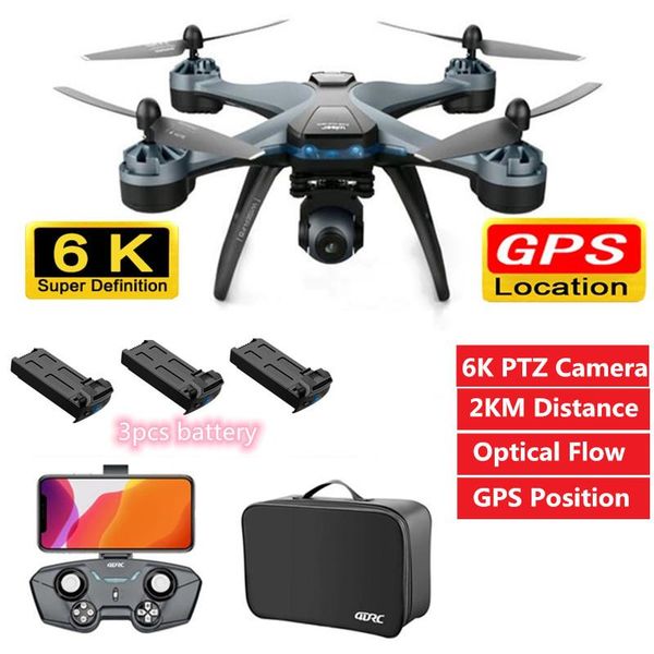 

6k esc camera gps position 5g wifi fpv rc drone 2km -absorbing gimbal aerial pogra quadcopter vs sg906 pro gd91 f8 drones
