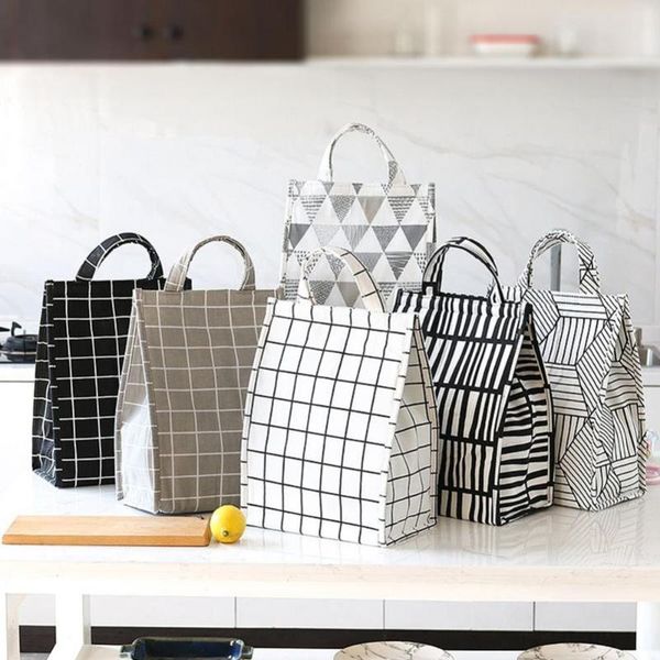 

dinnerware sets 40% s portable grid insulated lunch picnic tote cooler bag bento box storage pouch