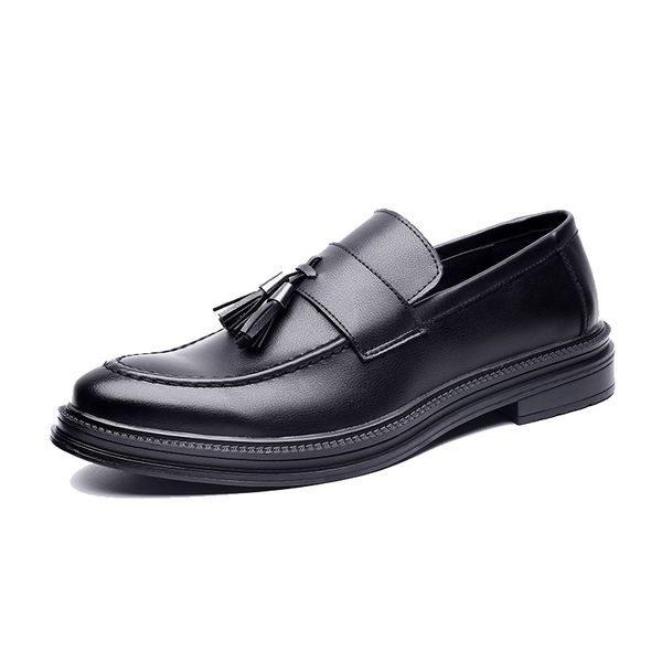 

men dress shoes formal wedding leather shoes business casual office mens flats oxfords, Black