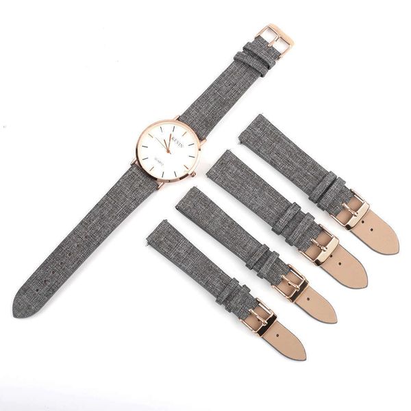 

watch for 16 20 mm cloth strap women's wear with rose gold button, Slivery;brown