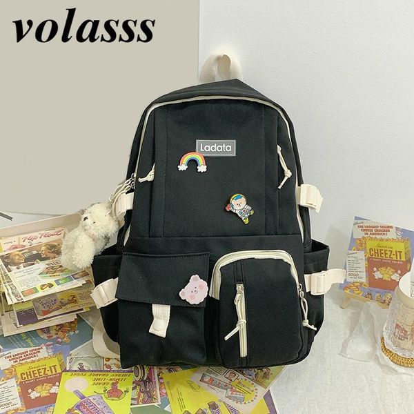 

school bags volasss girl large capacity backpacks nylon waterproof knapsack girls korean style backpack schoolbag for college students