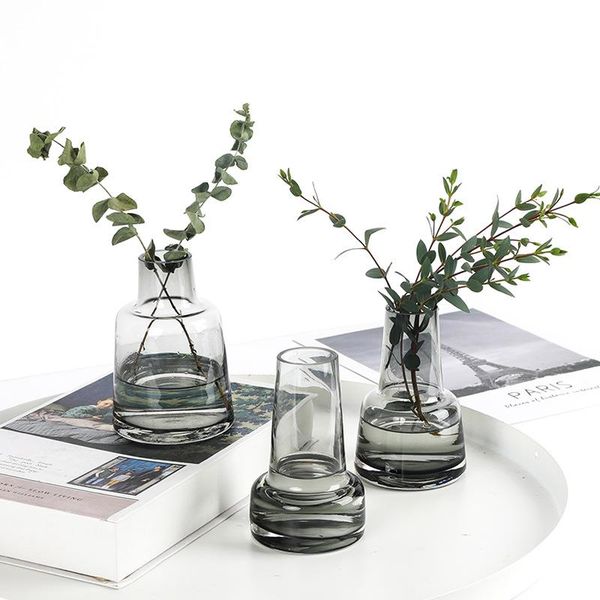 

nordic style tower-shaped glass vase ins fine flower small fresh creative arrangement decorative ornament vases