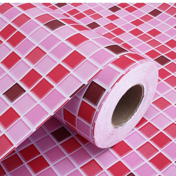

mosaic tiles waterproof wallpaper for bathroom swimming pool oil proof kitchen wall stickers self adhesive home decor wallpapers