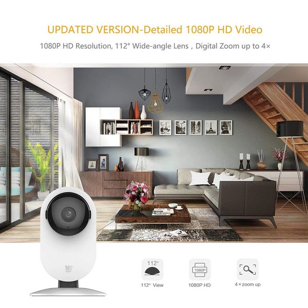 Home 1080 P IP Camera AI Surveillance Cam Wifi Detecção Humana 2 Way Audio Night Vision Atividade Alerta Cloud / SD Armazenamento