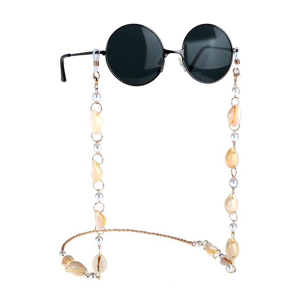 

fashion shell tassel beads gold color eyeglasses chains reading glasses lanyard retainer sunglasses strap cord holder accessary