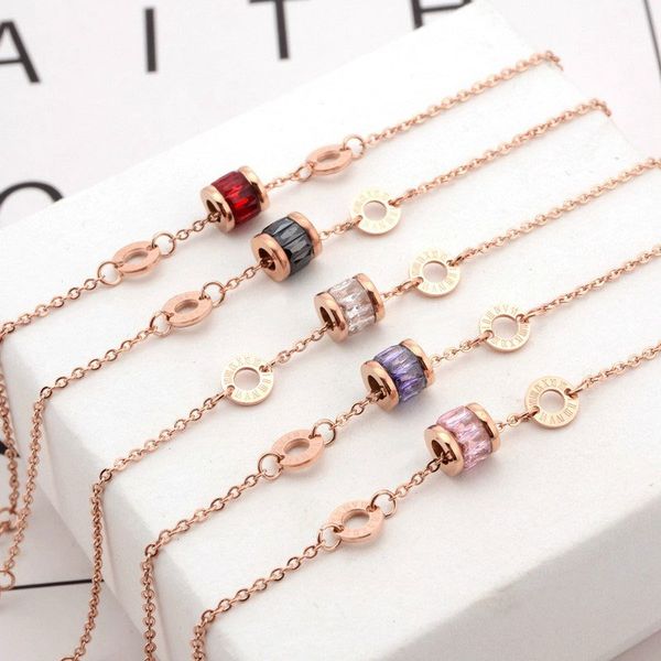 

classic design rose gold plated stainless steel lucky charm bracelet for women gift, Golden;silver
