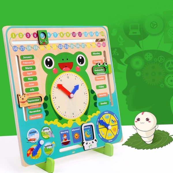 

Boys And Girls Learn Time Season Weather Cognitive Toys Kids Cartoon Montessori Early Education Cognitive Time Teaching Tools