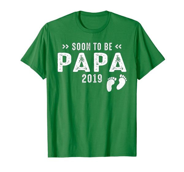 

soon to be papa est 2019 tshirt first time new fathers day, White;black