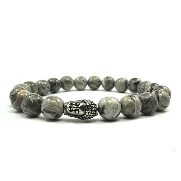 

charm bracelets fashion stainless steel buddha natural stone beads tibetan for women handmade braided pulseras, Golden;silver