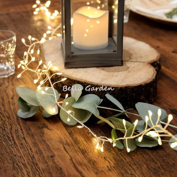 

strings cluster string lights 33ft 300led branch tree outdoor silver wire fairy for cafe bar wedding party xmas home decoration