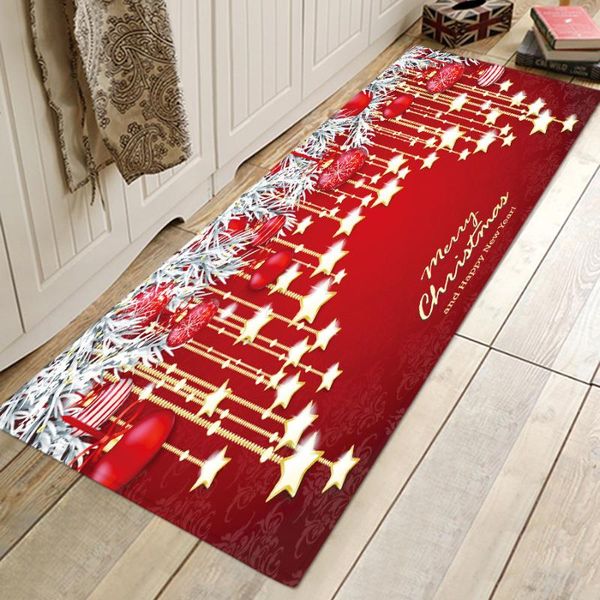 

size 40x60cm-80x120cm door mat christmas kitchen toilet bathroom non slip carpet bedroom absorbent water red mats carpets