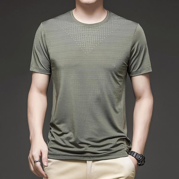 

men's dress shirts ice silk short sleeve t-shirt 2021 summer korean leisure half fashion running sportswear, White;black