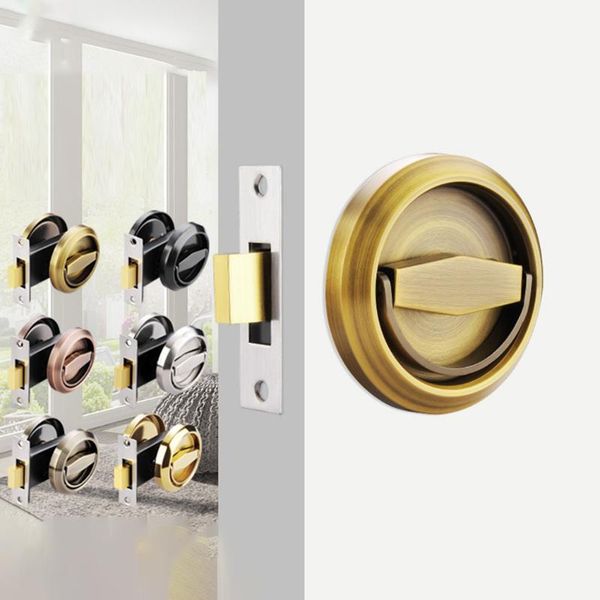 

craft tools sliding bathroom toilet door hook privacy pocket lock universal invisible pull ring with 2 screws