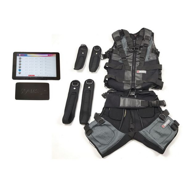 EMS Fitnessmaschine Wireless Electro Body Abnehmen Muskelstimulatorausrüstung Gym-Trainingsanzug