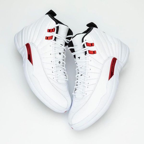 

with box 12s twist mens basketball shoes 12 white university red black ct8013-106 men trainers sports sneakers 40-