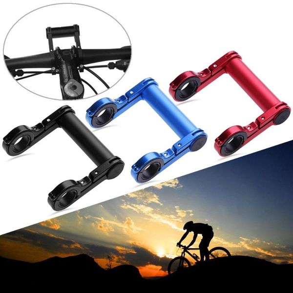 

bike handlebars &components 100mm bicycle light holder handlebar extender clamp 31.8mm cycling frame double extension mount for
