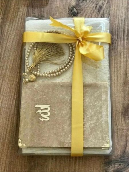 

carpets mustard yellow prayer rug set muslim portable mawlid worship travel mat yasin sharif rosary
