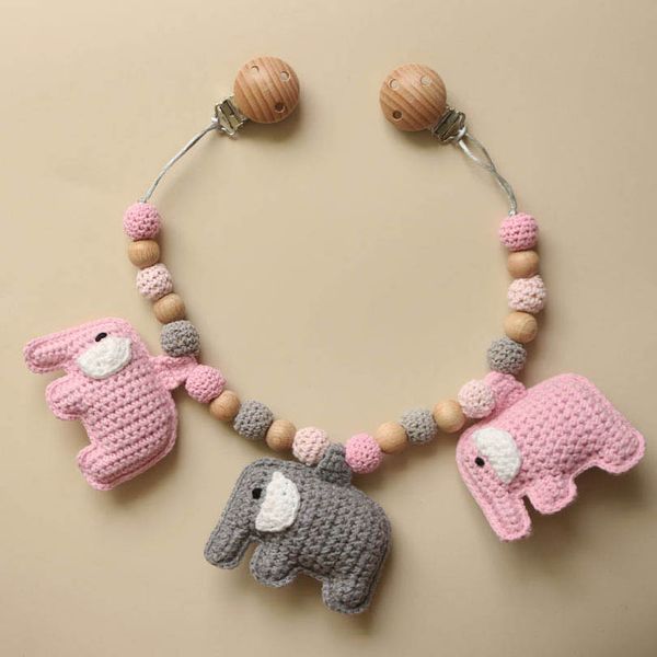 

newborn pacifier holders chain clips weaning teething natural wooden practice toys accessories crochet infant feeding kids chew toy b7957
