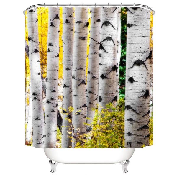 

art shower curtain modern retro printed bathroom hooks curtains decor rideau de douche accessories bw50yl