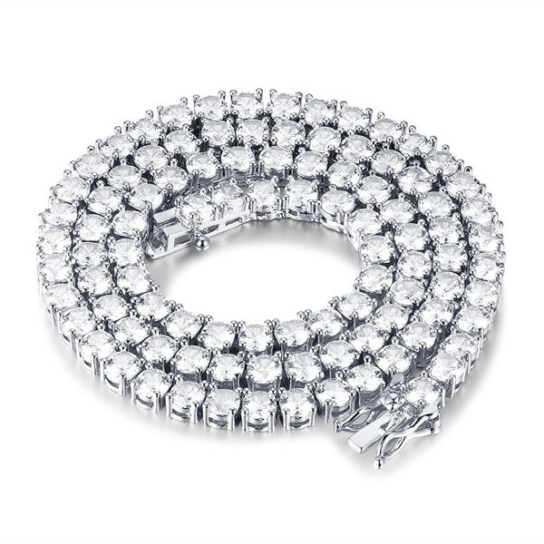 

super shine 3-8mm 100% cz zircon tennis chain necklace wholesale iced out hip hop micro pave cz bracelet chains dropshipping x0509, Black