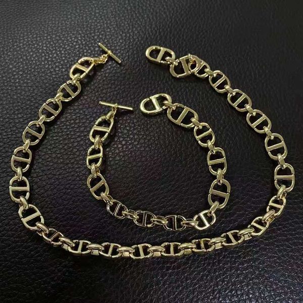 

style net red temperament letter necklace bracelet female with gift box package, Red;blue