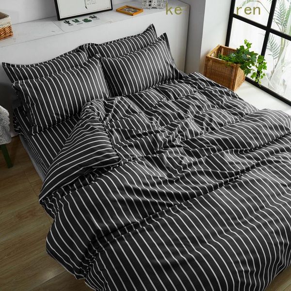 

lattice bed linen 2 people family bedspread on the soft striped solid color duvet cover 240x220 for home bedding sets