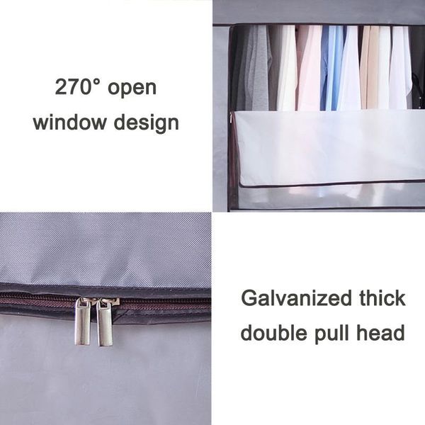 

storage bags wardrobe clothing rack dust cover moisture waterproof hanging garment suit bag vc