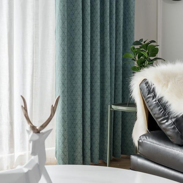 

curtain & drapes modern blackout curtains for the living room custom size green jacquard on window bedroom