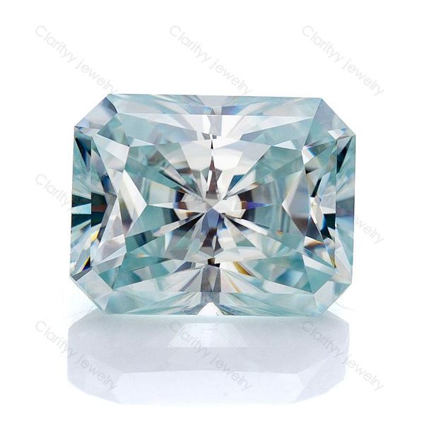 

other aqua blue color radiant cut loose gemstones moissanite stone for jewelry