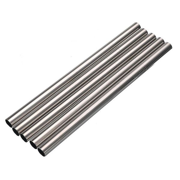 

drinking straws 3/5pcs reusable 304 stainless steel metal straw tools with cleaning brush bar juice milk household drink