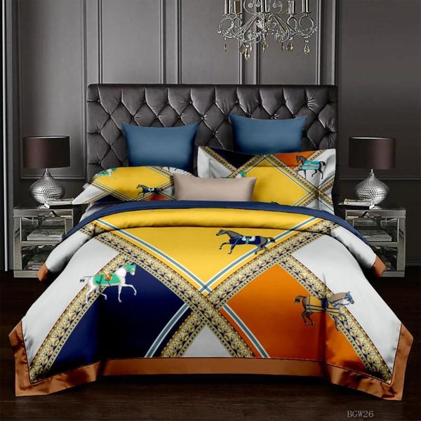 

bedding sets luxury 3d printing h-horse series fashion comfortable king marble duvet cover pillow case bedroom decoration