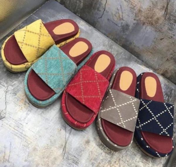 

shoes designer autumn and winter luxury slippers ladies dress platform sandals canvas real leather slippers black yellow, Black;white